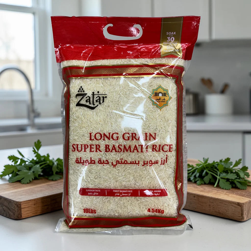 Bab Al Yemen Rice – Super Basmati Long Grain, 10 lb رز باب اليمن ، سوبر بسمتي ذو الحبه الطويله 10 lb