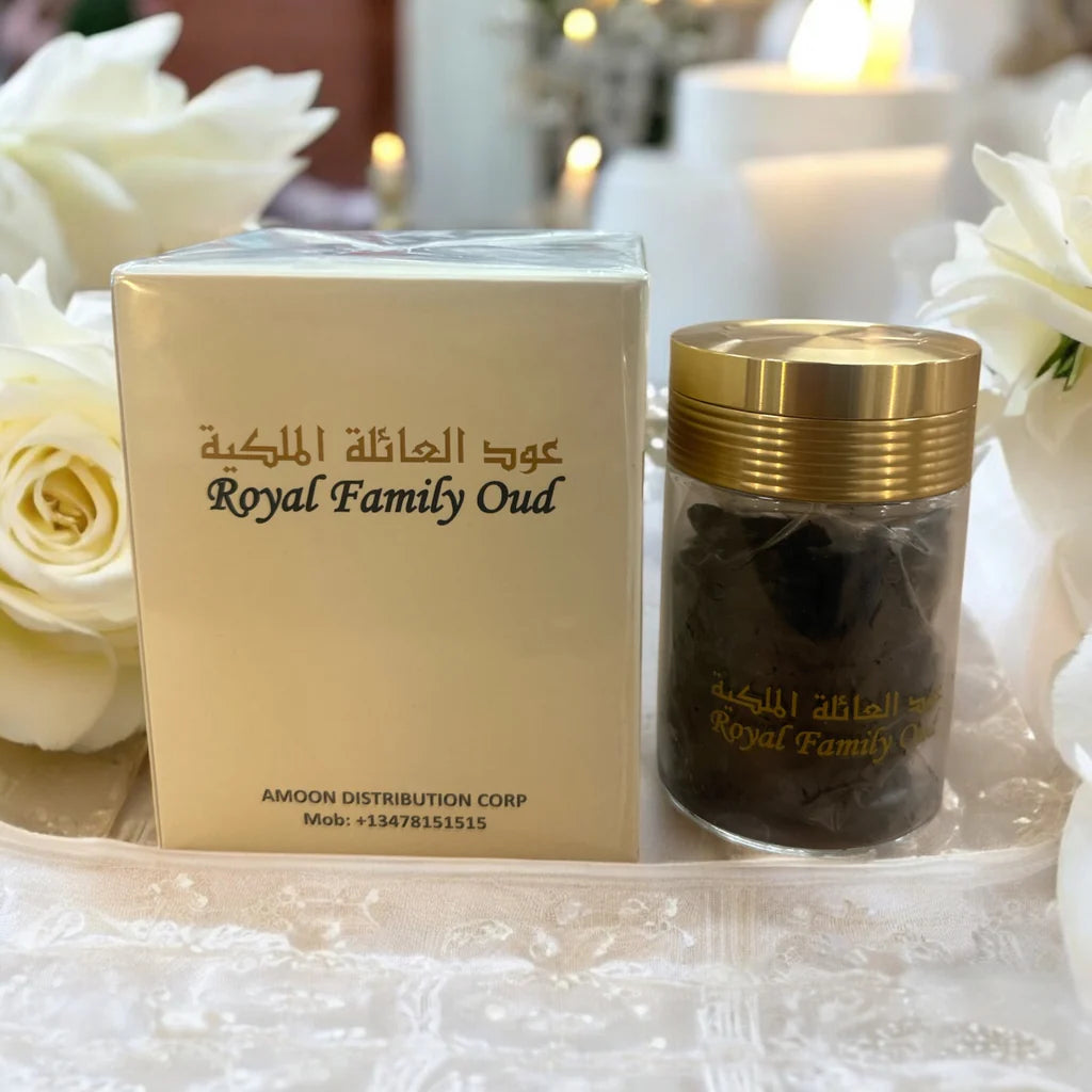 Royal Family Incense: Oud infused with the finest varieties of aged oud بخور العائله الملكيه عود مسقى بأرقى أنواع العود المعتق