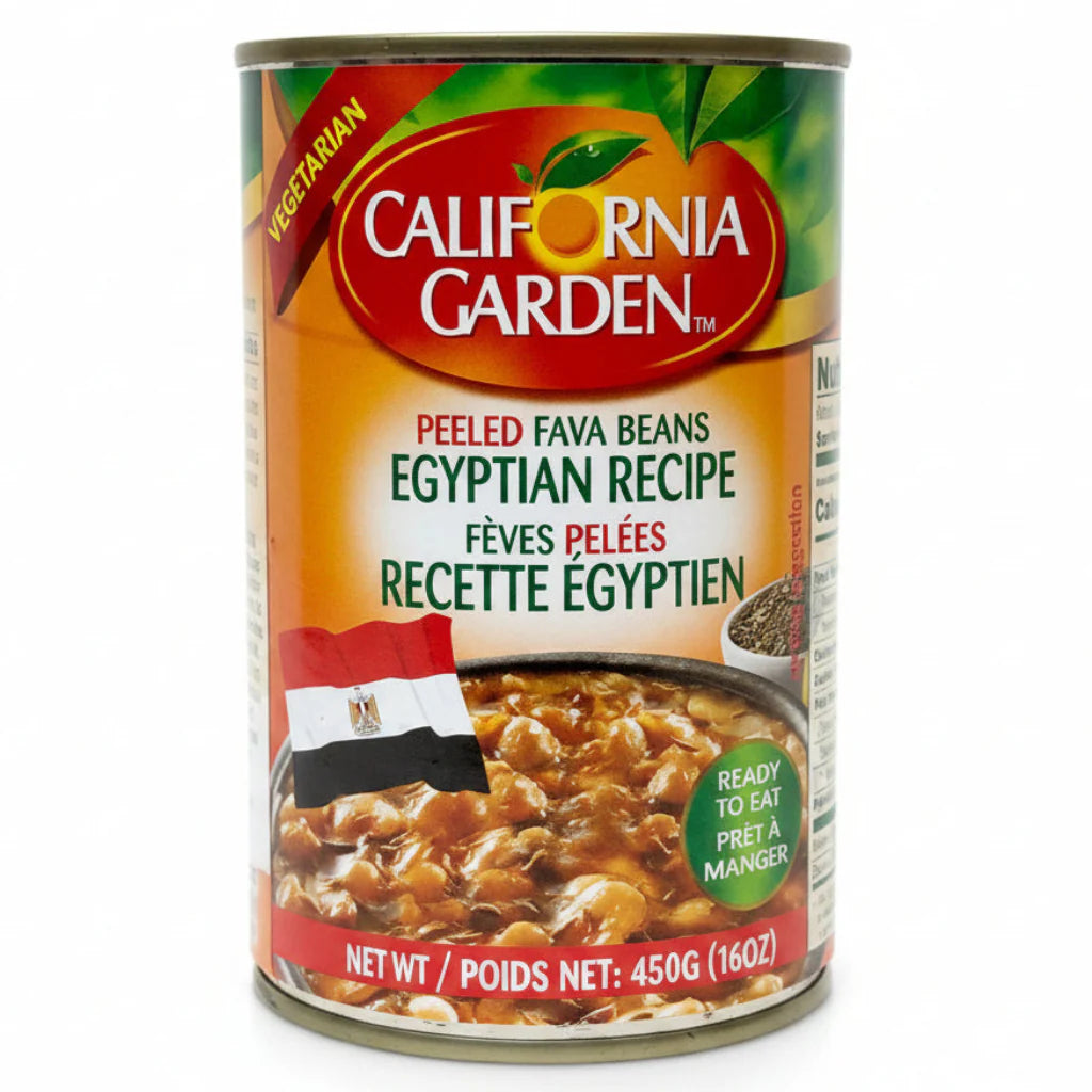 California Garden Peeled Fava Beans Egyptian Recipe (450g) فول مدمس مقشر من "كاليفورنيا جاردن" - الوصفة المصرية