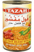 Tazah Peeled Fava Beans With Chili (16 OZ) فول مقشر من "تازة" مع الفلفل الحار